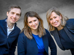 The team behind Ovo Labs (f. l.): Oleksandr Yagensky, Agata Zielinska, and Melina Schuh.