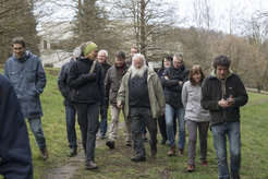 On-site inspection of the institute premises with Peter Berthold (middle) in March 2019.
