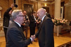 Der ehemalige Max-Planck-Präsident Prof. Dr. Reimar Lüst und Prof. Dr. Stefan Hell