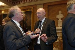 Prof. Dr. Stefan Hell mit Prof. Dr. Thomas Jovin, Emeritus-Direktor am Max-Planck-Institut für biophysikalische Chemie