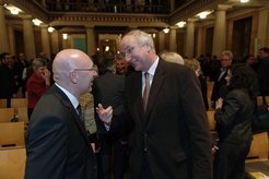 Prof. Dr. Stefan Hell im Gespräch mit Dr. Wilhelm Krull, Generalsekretär der VolkswagenStiftung