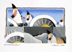Fortschreitend von Johannes Eidt, 65 x 55 cm, Handsiebdruck. (Foto: privat)